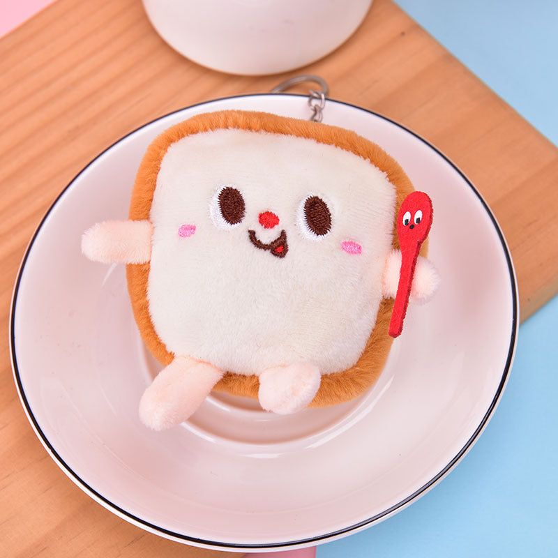 Wholesale Cute Cartoon Food Plush Pendant Keychain